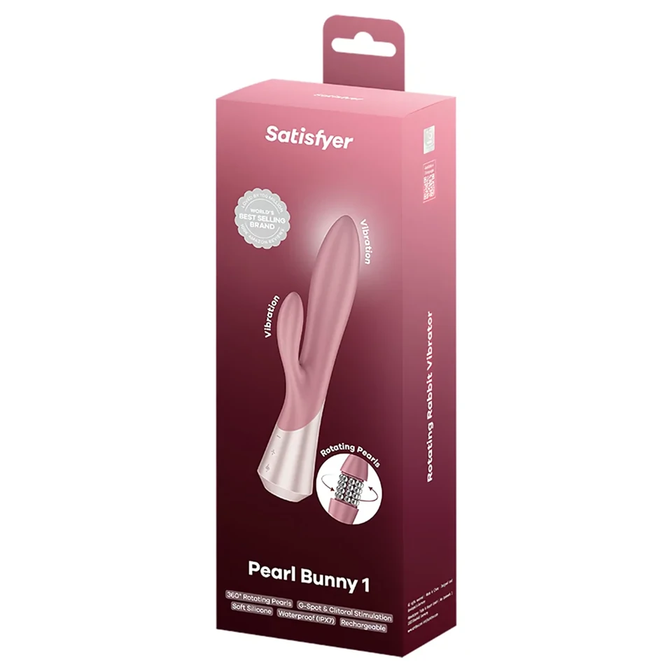 Satisfyer - Pearl Bunny 1 forgógyöngyös nyuszivibrátor (pink)