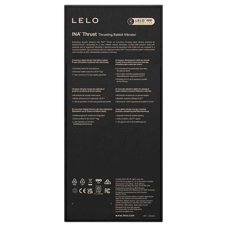 LELO - INA Thrust lökő nyuszivibrátor (fekete)