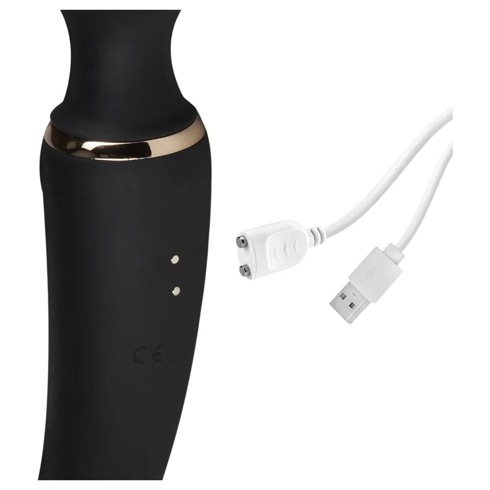 Blush Lush - 2 az 1-ben wand és G-pont vibrátor (fekete)