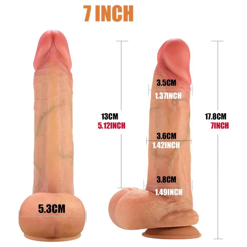 FeelSkin - ultra realisztikus herés dildó (natúr, 17,8 cm)