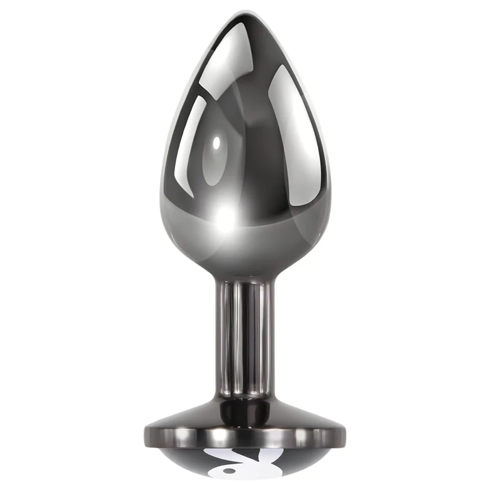 Playboy Tux - butt plug - kicsi (ezüst)