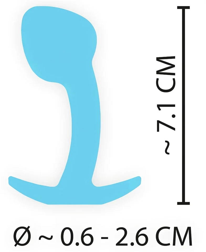 Cuties Mini Butt Plug - szilikon anál plug (kék, 2,6 cm)
