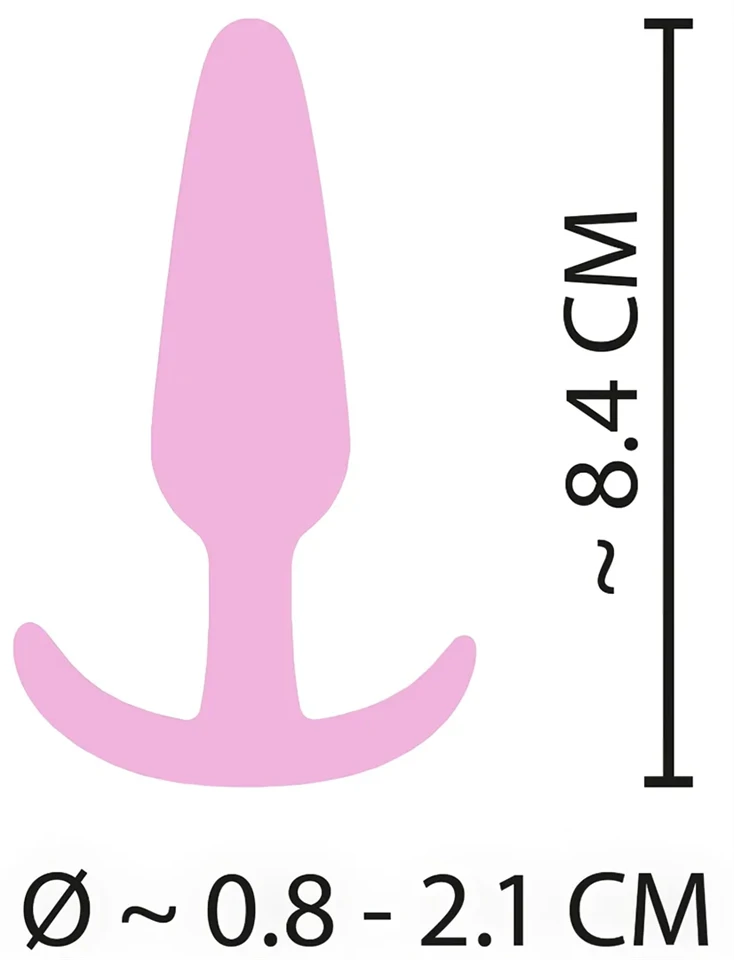 Cuties Mini Butt Plug - szilikon anál plug (pink, 2,1 cm)