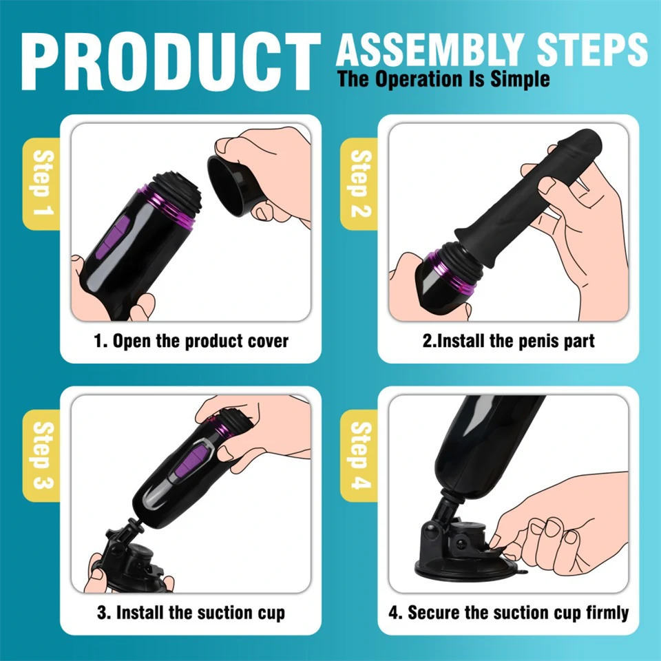 Hiram hand-free thrusting pocket dildo machine