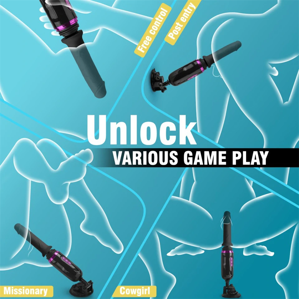 Hiram hand-free thrusting pocket dildo machine