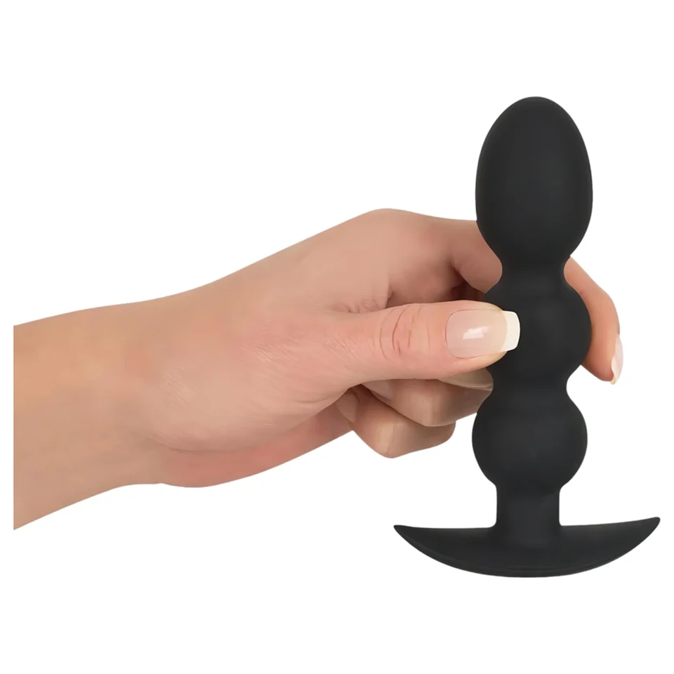 Black Velvets Heavy - 145 g-os gömbös anál plug (fekete)