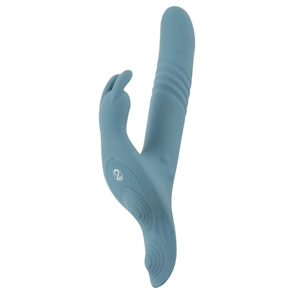 You2Toys - 3 részes felcsatolható nyuszis lökővibrátor távirányítóval (kék)