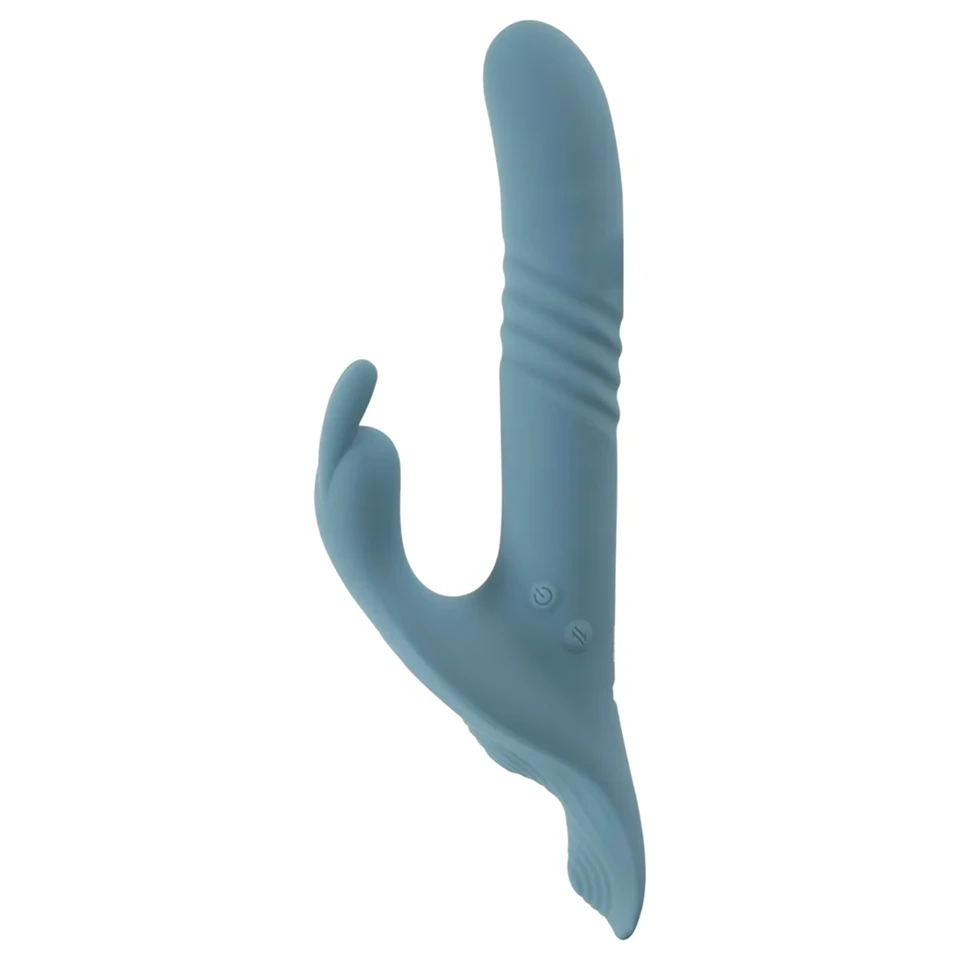 You2Toys - 3 részes felcsatolható nyuszis lökővibrátor távirányítóval (kék)