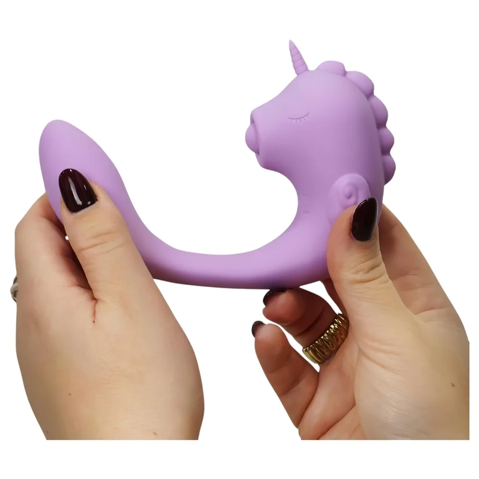 Unihorn C-Horse - G-pont és csiklóizgató vibrátor (lila)