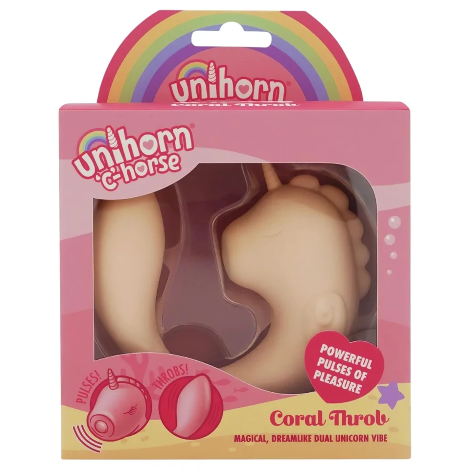 Unihorn C-Horse - G-pont és csiklóizgató vibrátor (korall)
