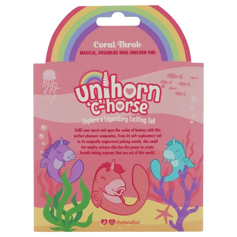 Unihorn C-Horse - G-pont és csiklóizgató vibrátor (korall)