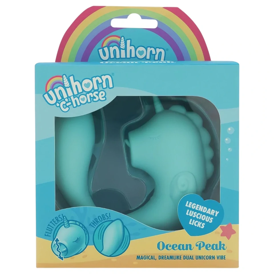 Unihorn C-Horse - G-pont és csiklóizgató vibrátor (türkiz)