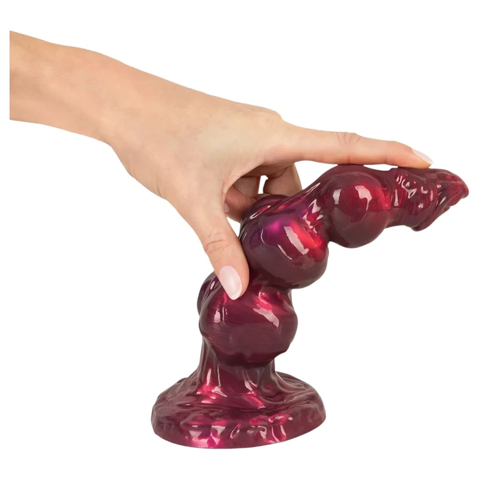 Beasty Cocks - Werewolf Willie élethű fantázia dildó tapadókoronggal - bordó (21 cm)