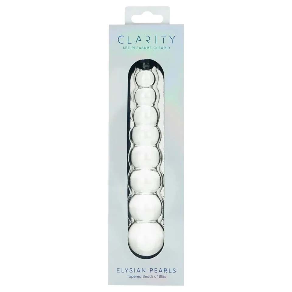 Clarity Elysian Pearls - gyöngyös üvegdildó (átlátszó)