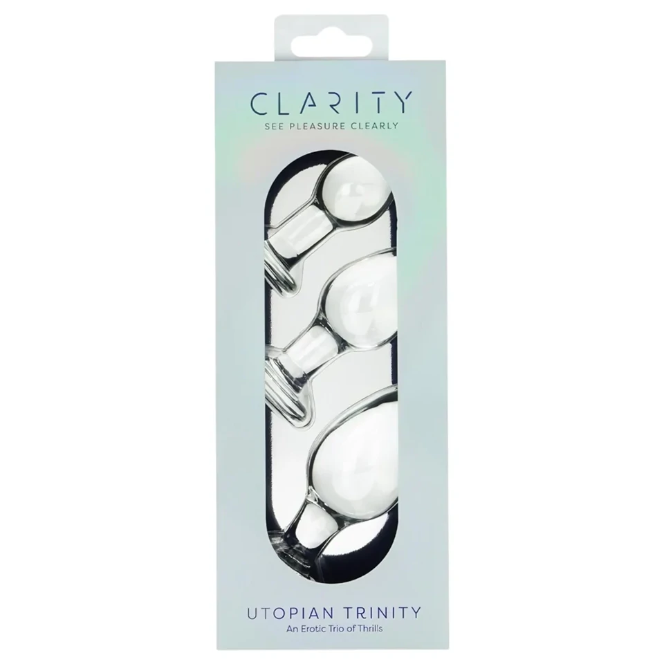 Clarity Utopian Trinity - üveg análkúp szett (átlátszó)