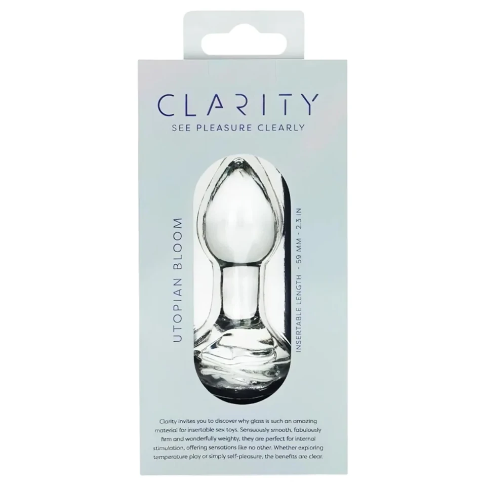 Clarity Utopian Bloom - üveg análkúp (átlátszó)