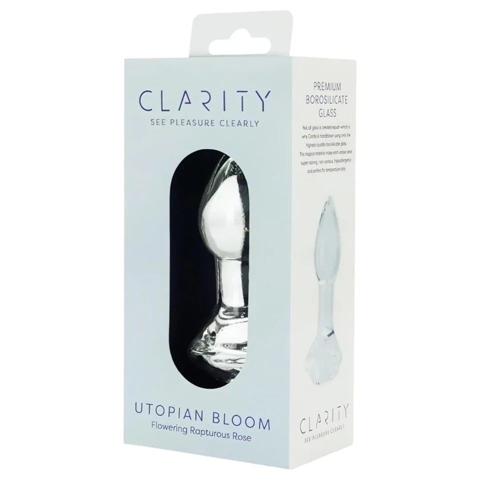 Clarity Utopian Bloom - üveg análkúp (átlátszó)