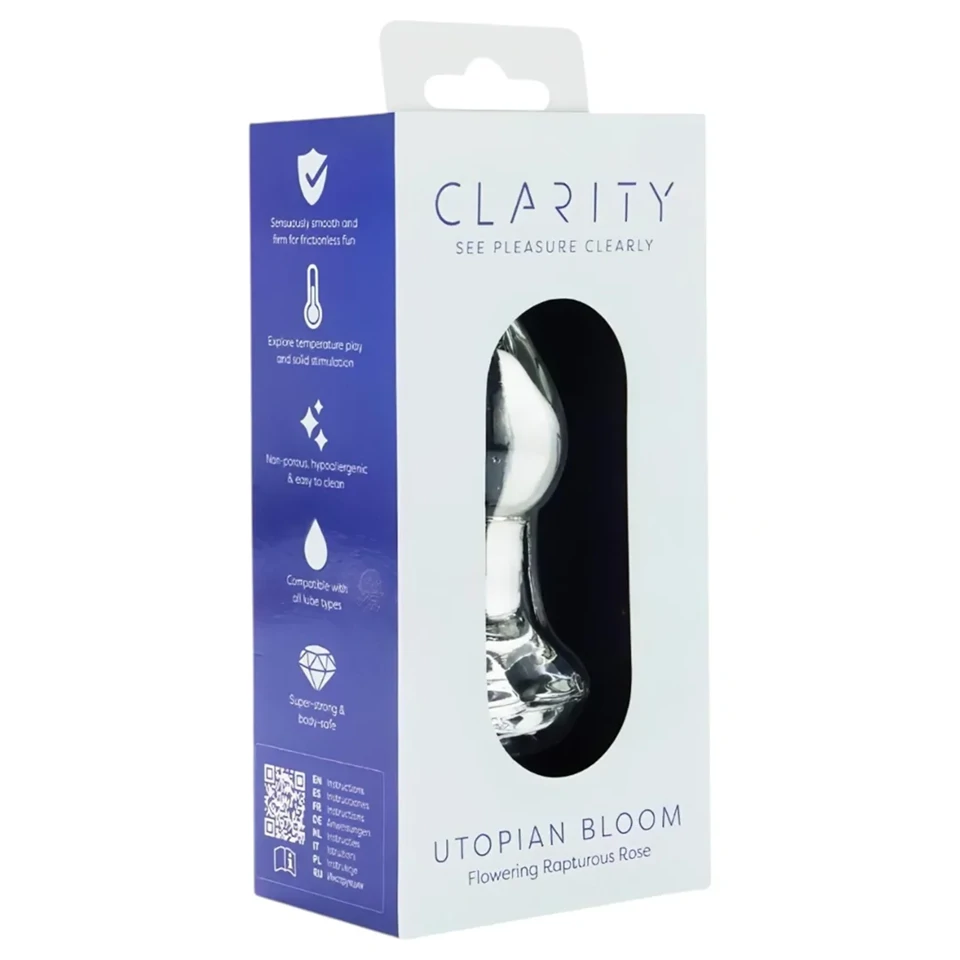 Clarity Utopian Bloom - üveg análkúp (átlátszó)