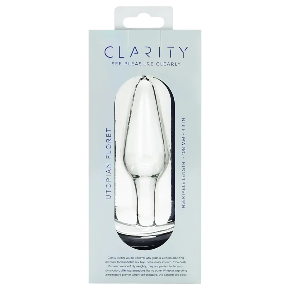 Clarity Utopian Floret - üveg análkúp (átlátszó)