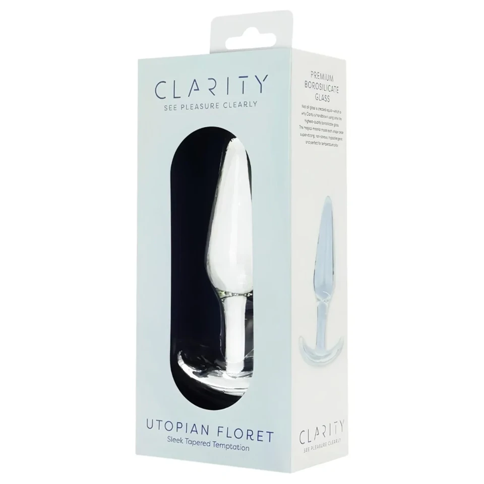 Clarity Utopian Floret - üveg análkúp (átlátszó)