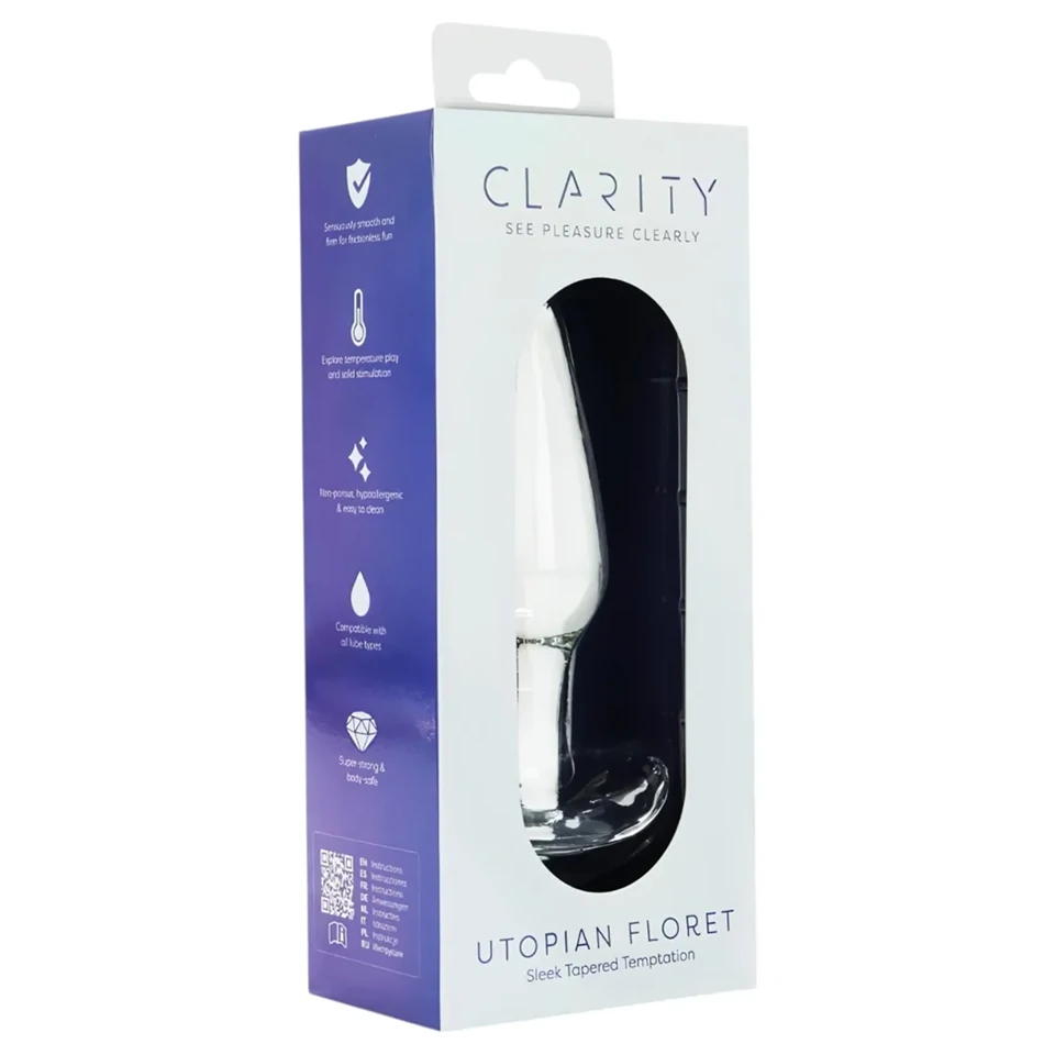 Clarity Utopian Floret - üveg análkúp (átlátszó)