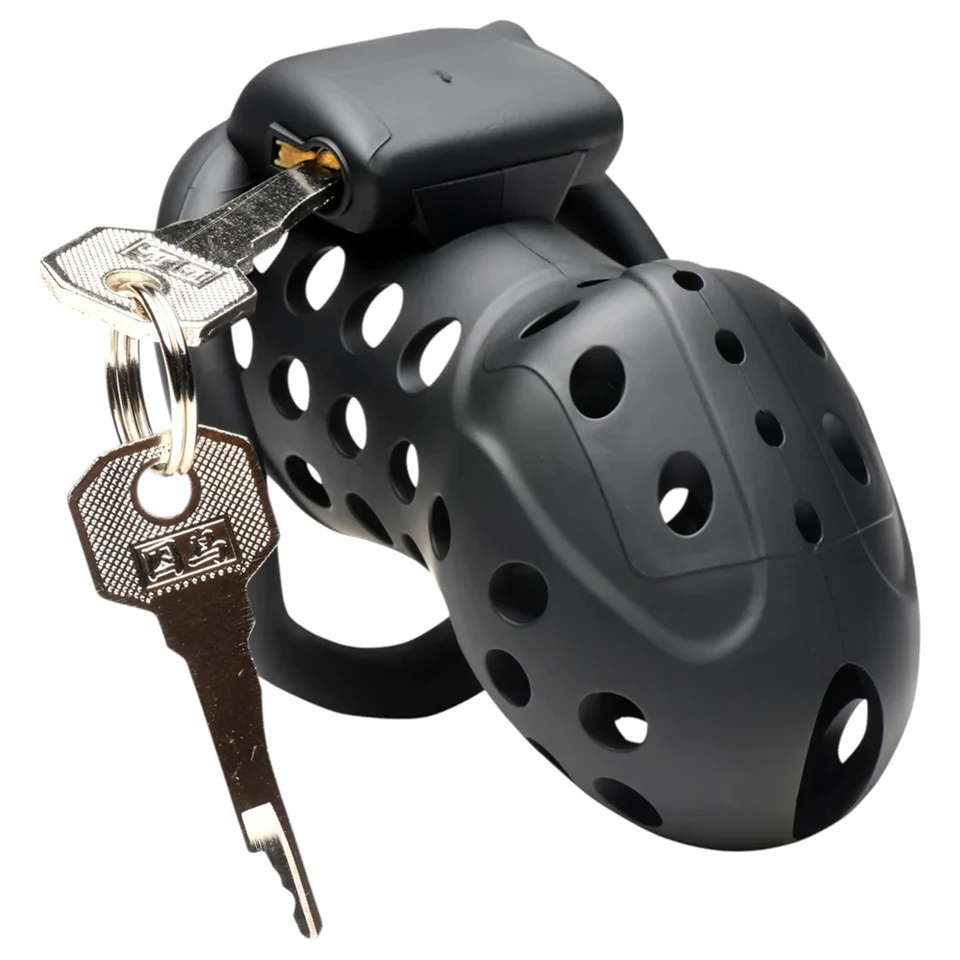Master Series Lock Down - szellőző péniszketrec (fekete)