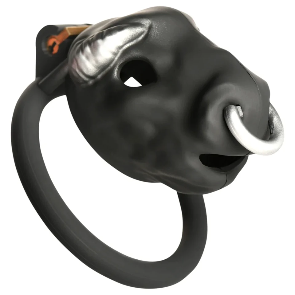 Master Series Bull - bikafejes péniszketrec (fekete)