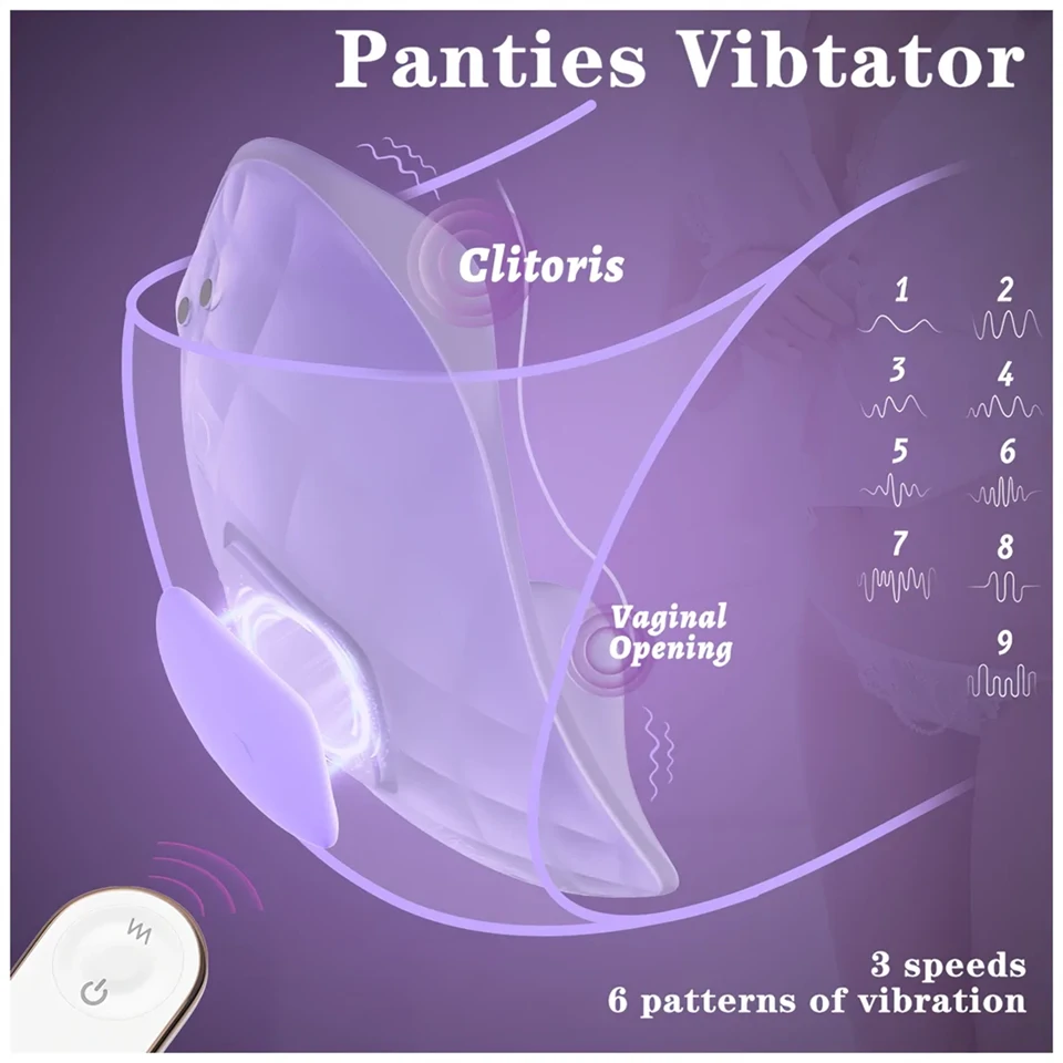 Sex HD - bugyivibrátor távirányítóval (lila)