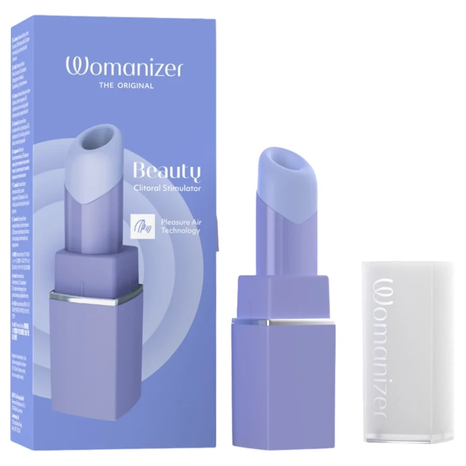 Womanizer Beauty - rúzs alakú léghullámos csiklóizgató (lila)