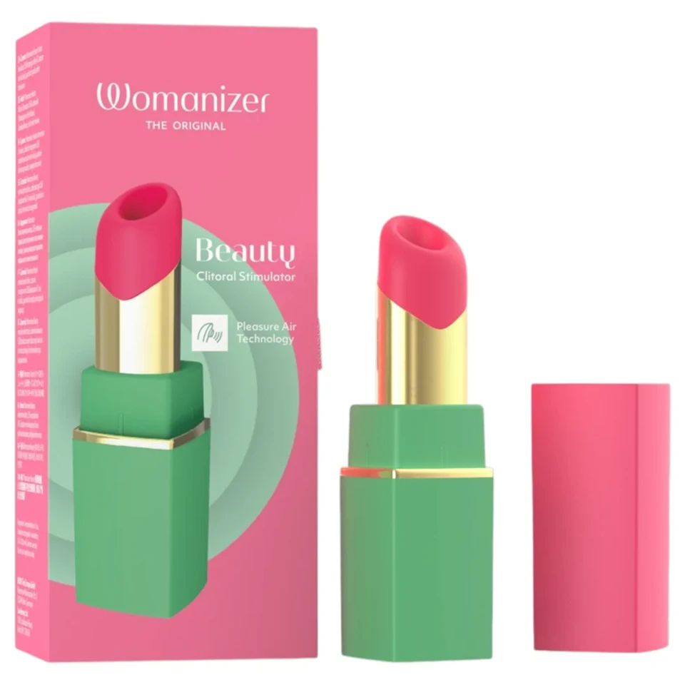 Womanizer Beauty - rúzs alakú léghullámos csiklóizgató (zöld)