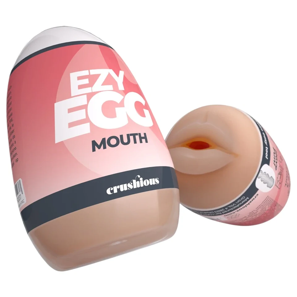 Crushious Ezy Egg Mouth - maszturbátor tojás (testszínű)