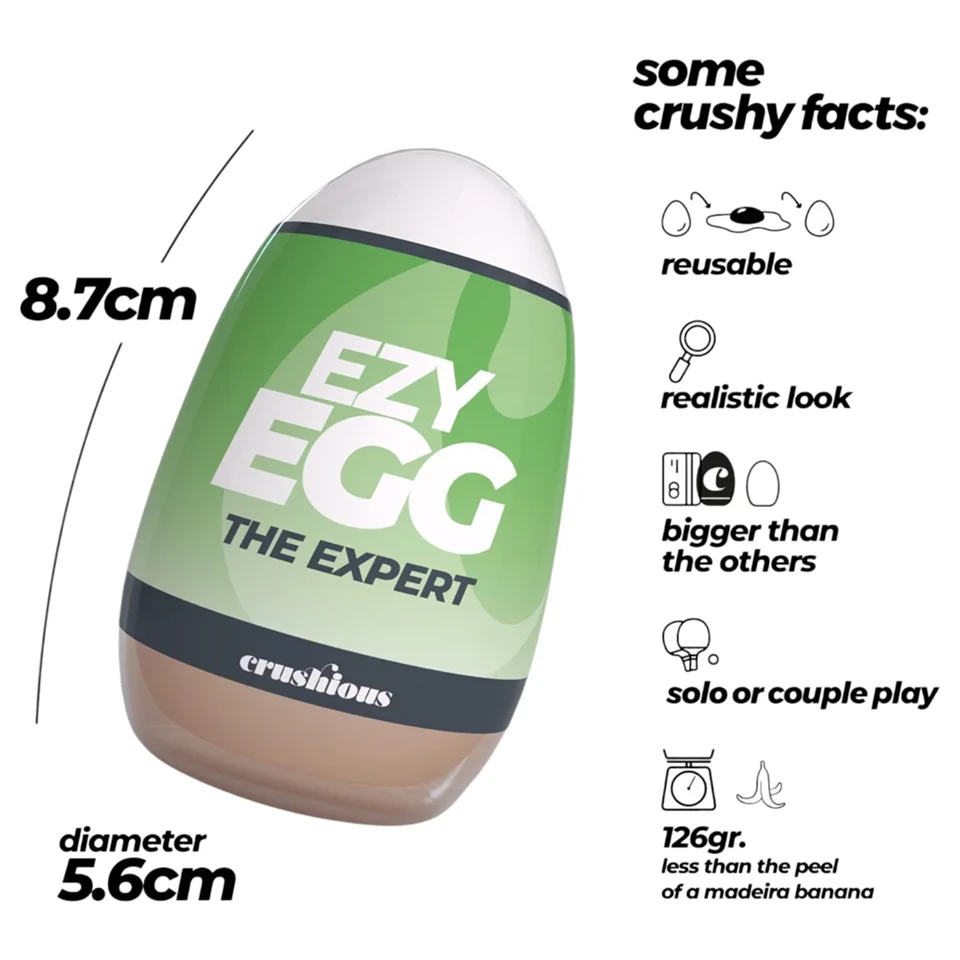 Crushious Ezy Egg The Expert - maszturbátor tojás (testszínű)