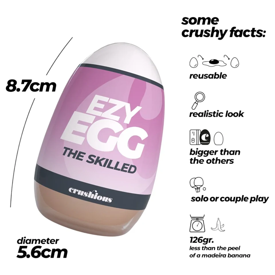 Crushious Ezy Egg The Skilled - maszturbátor tojás (testszínű)