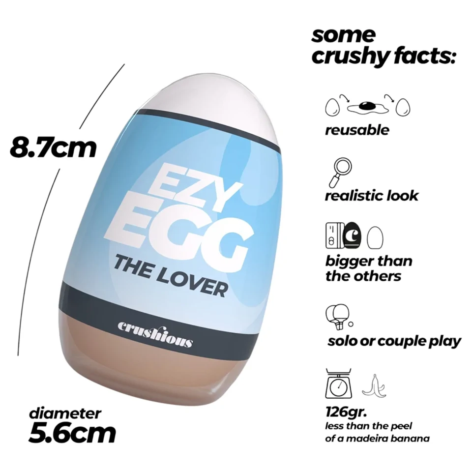 Crushious Ezy Egg The Lover - maszturbátor tojás (testszínű)