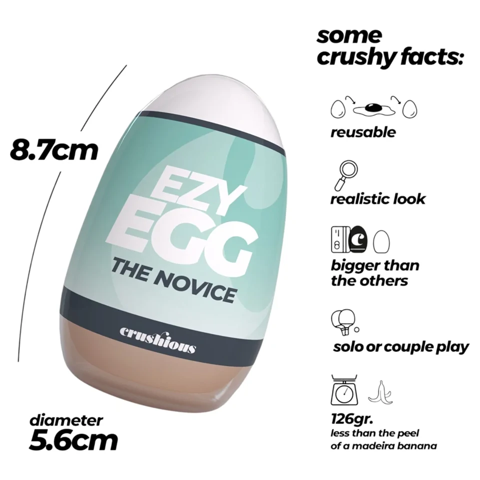Crushious Ezy Egg The Novice - maszturbátor tojás (testszínű)