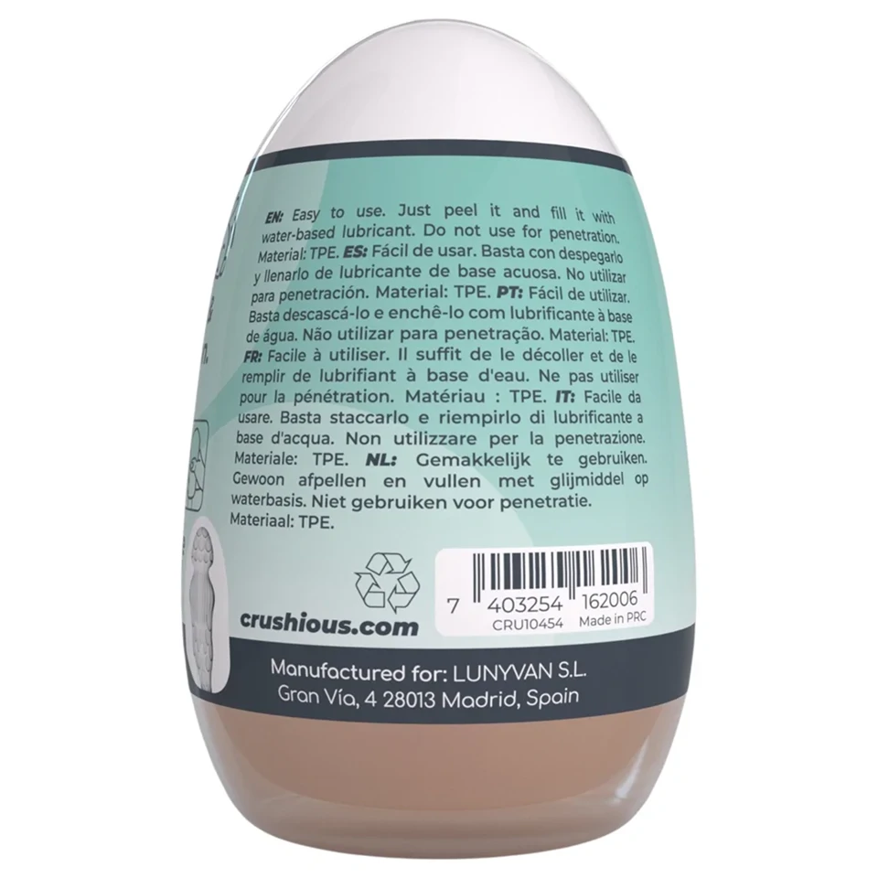 Crushious Ezy Egg The Novice - maszturbátor tojás (testszínű)