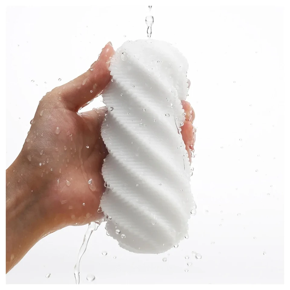 TENGA 3Dx Spiral - spirál mintás maszturbátor (fehér)
