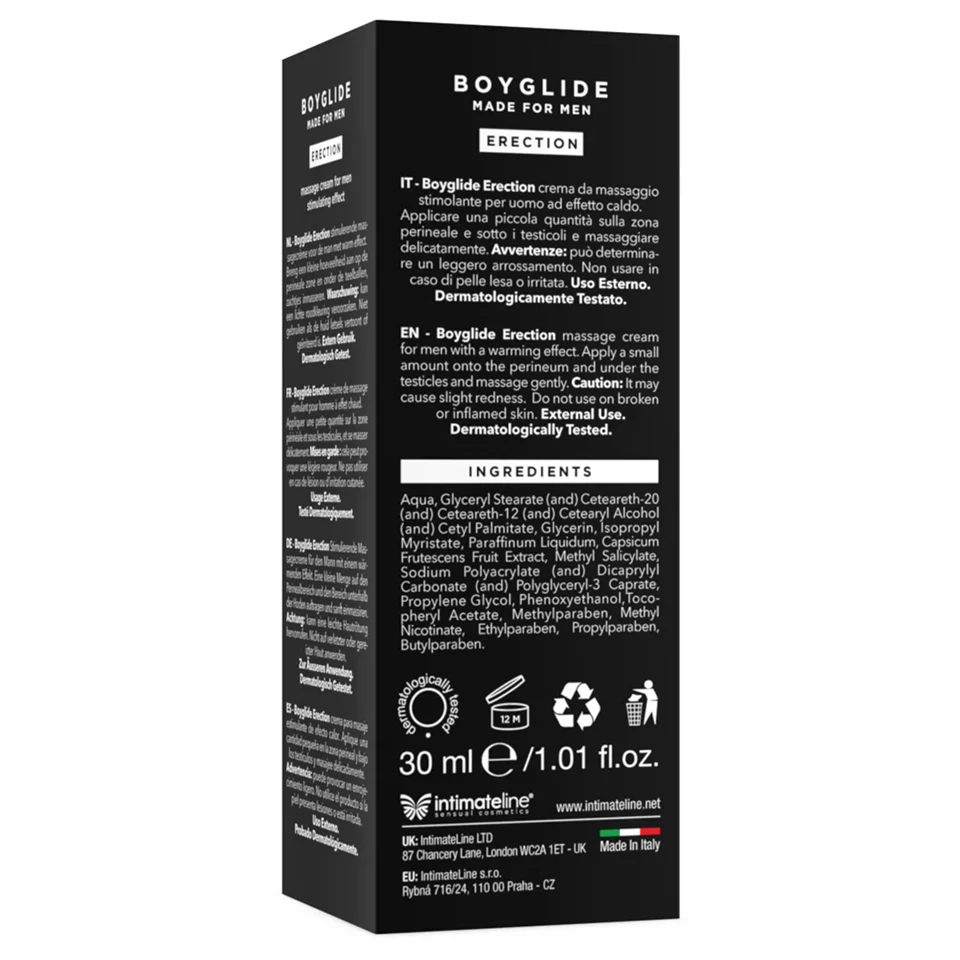 Intimateline Boyglide Erection - stimuláló intim krém