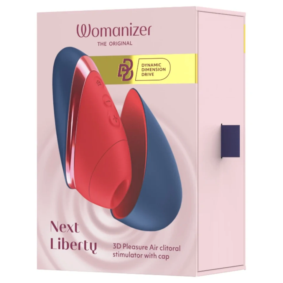Womanizer Next Liberty - léghullámos csiklóizgató (kék)