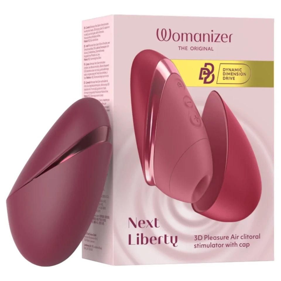 Womanizer Next Liberty - léghullámos csiklóizgató (piros)