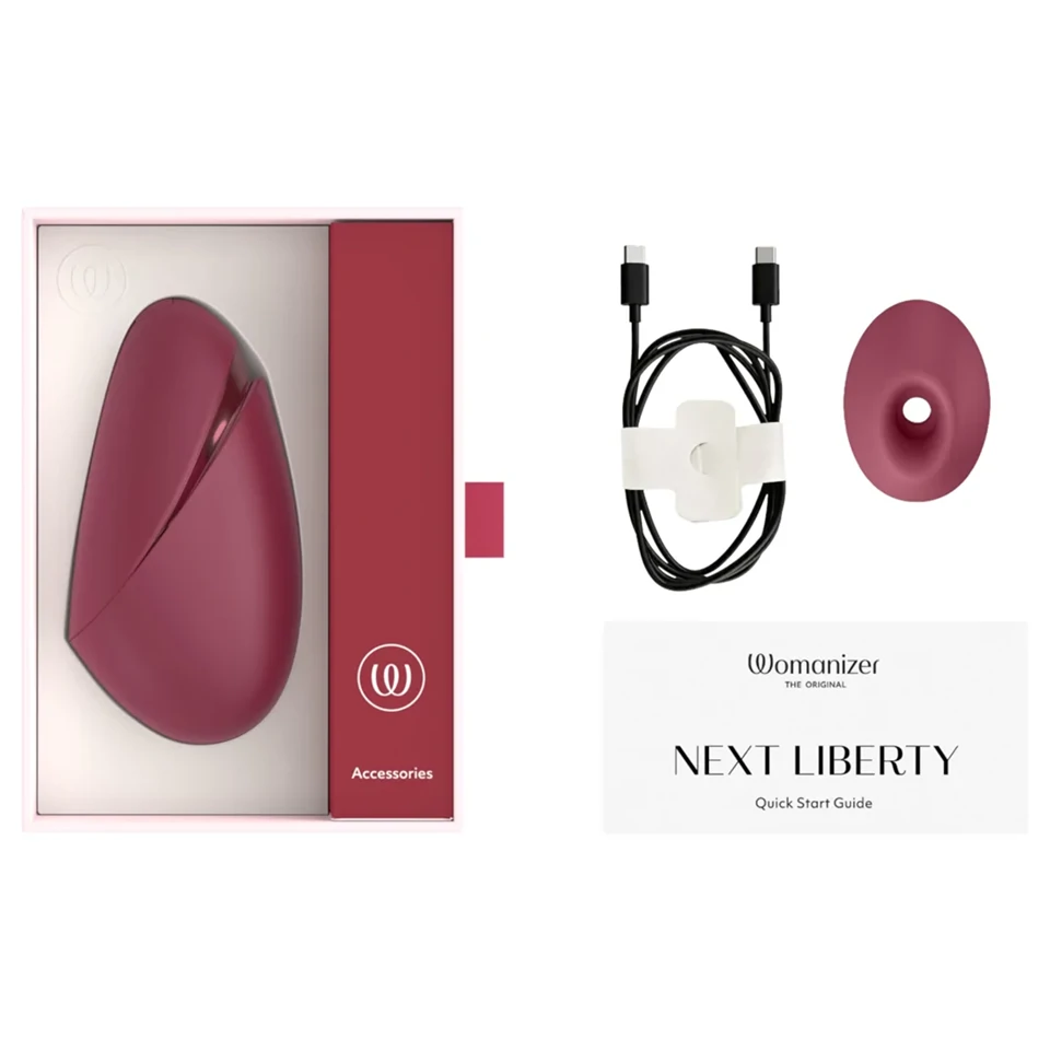 Womanizer Next Liberty - léghullámos csiklóizgató (piros)