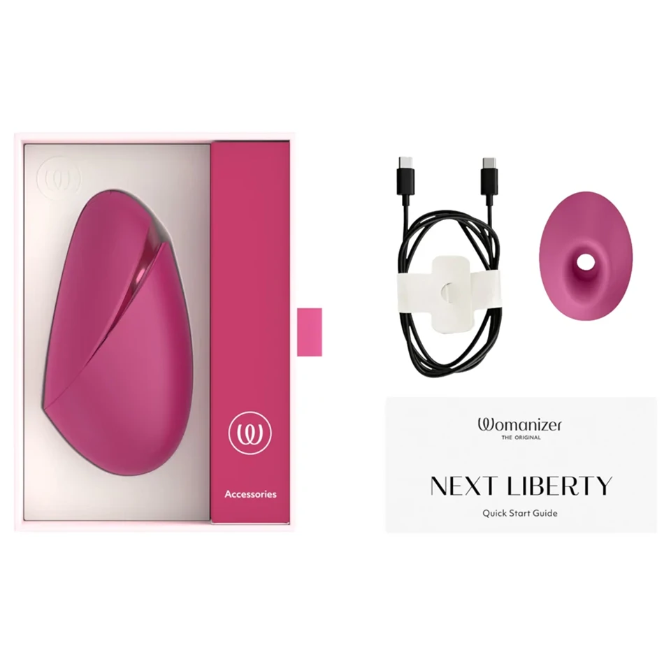 Womanizer Next Liberty - léghullámos csiklóizgató (rózsaszín)