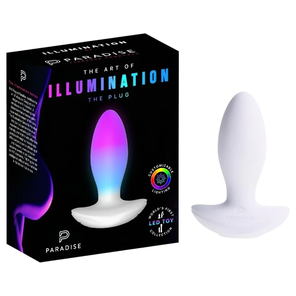 Paradise Illumination - világító vibrációs anál plug (fehér)