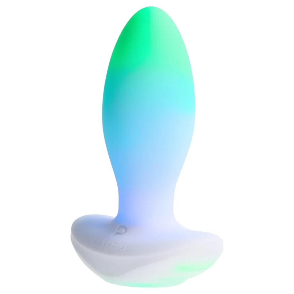Paradise Illumination - világító vibrációs anál plug (fehér)