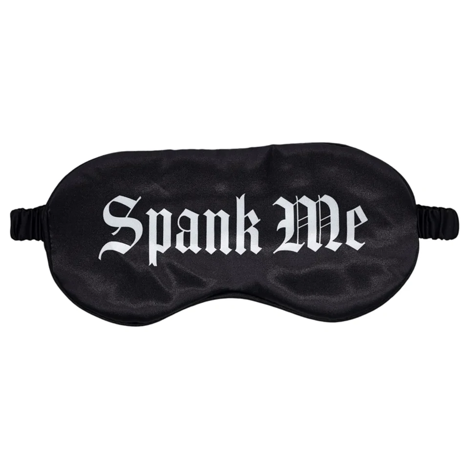 Ouch! - "Spank Me" feliratos szatén szemmaszk (fekete)