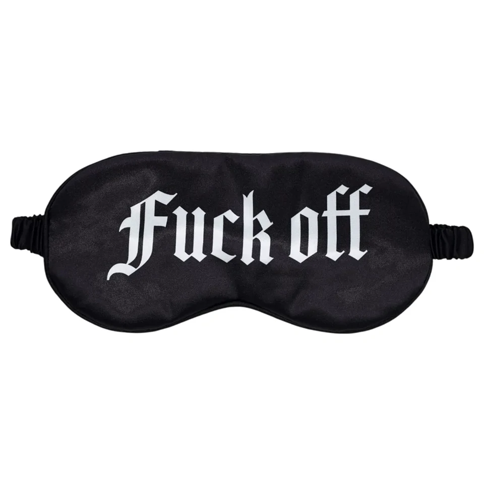 Ouch! - "Fuck Off" feliratos szatén szemmaszk (fekete)