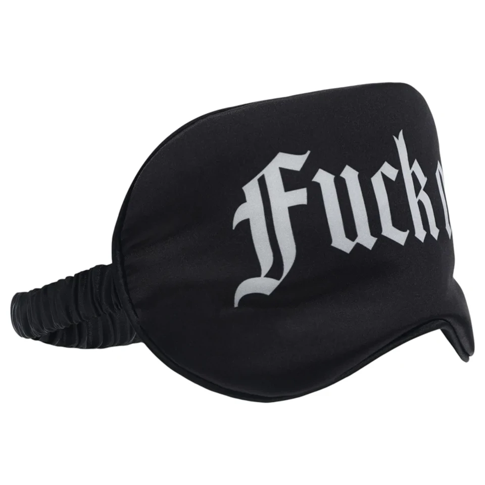 Ouch! - "Fuck Off" feliratos szatén szemmaszk (fekete)