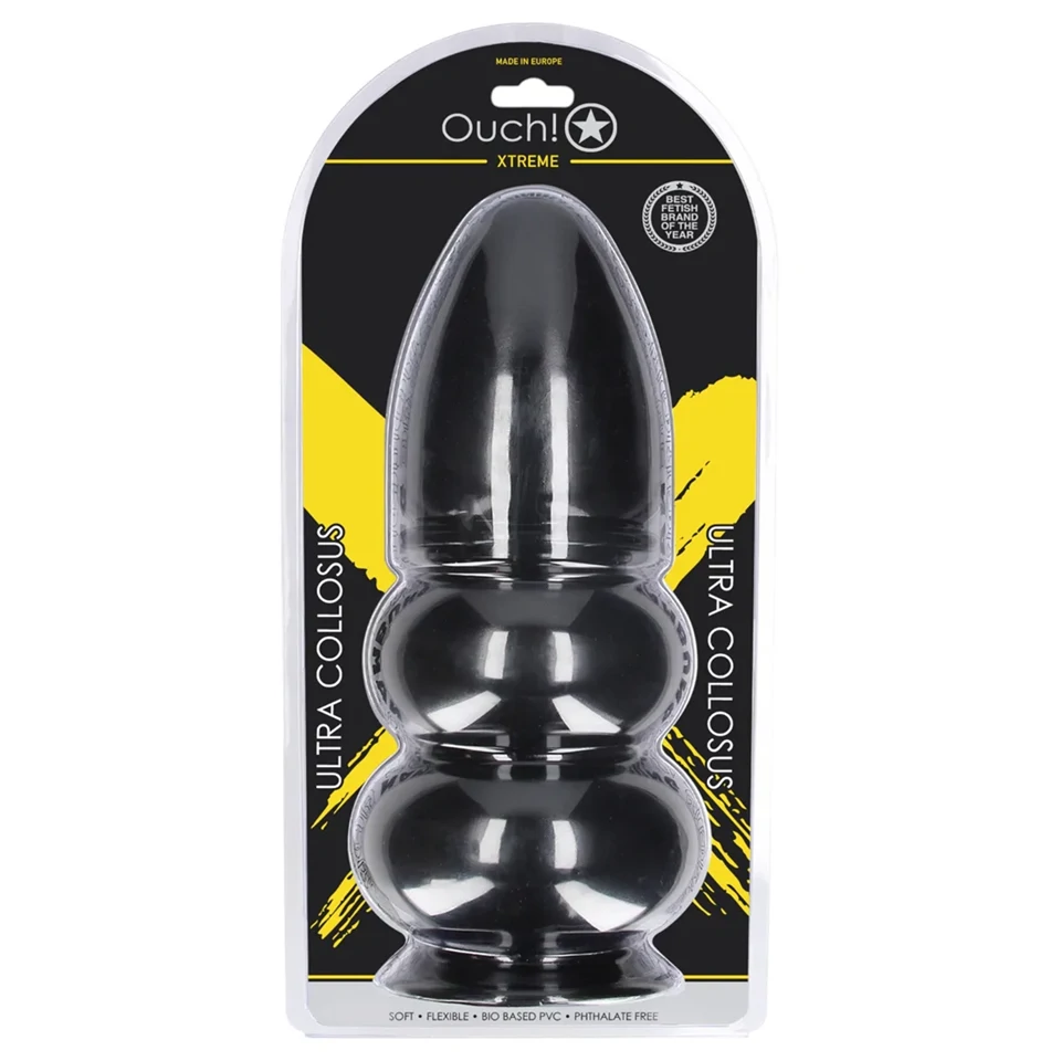 Ouch! Ultra Collosus - extra méretű anál plug (fekete) - 33 cm