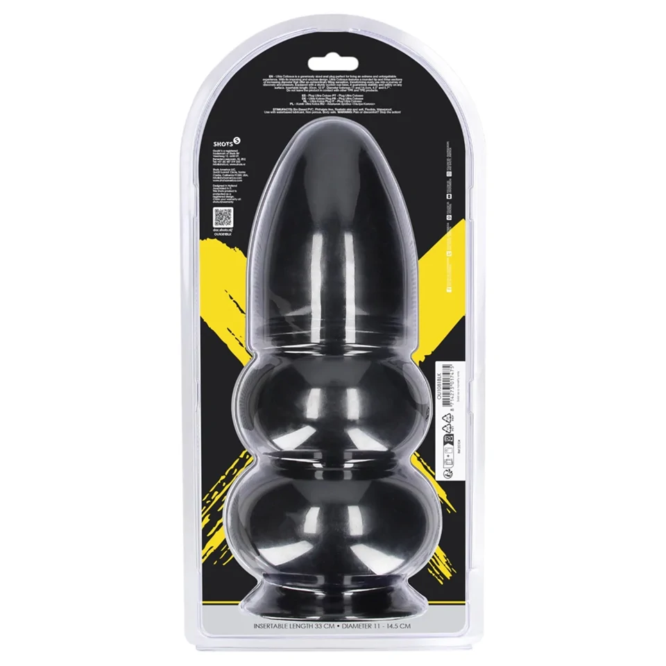 Ouch! Ultra Collosus - extra méretű anál plug (fekete) - 33 cm
