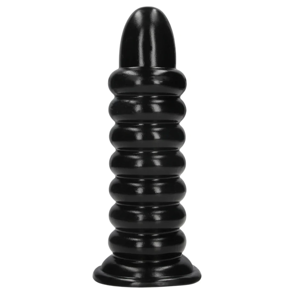 Ouch! Spiral Force - csavart anál plug (fekete) - 23,5 cm
